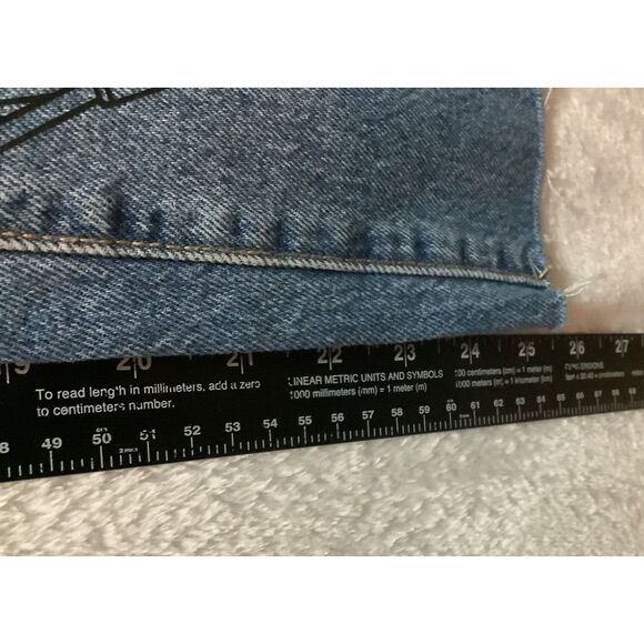 Wild Fable Womens ankle jeans size 00/24 with wide leg graphic design streetwear - Picture 8 of 10